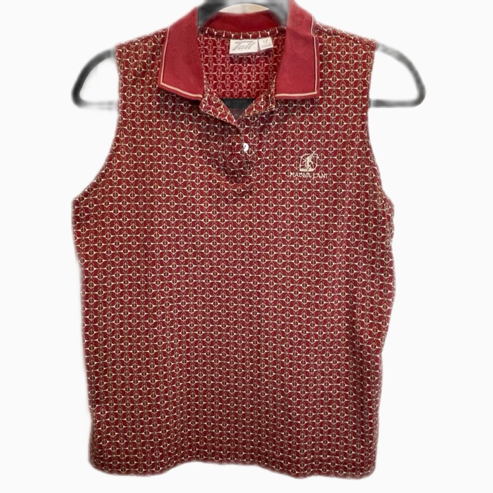 Tail women’s sleeveless golf top. Mauns Lani logo. Size medium